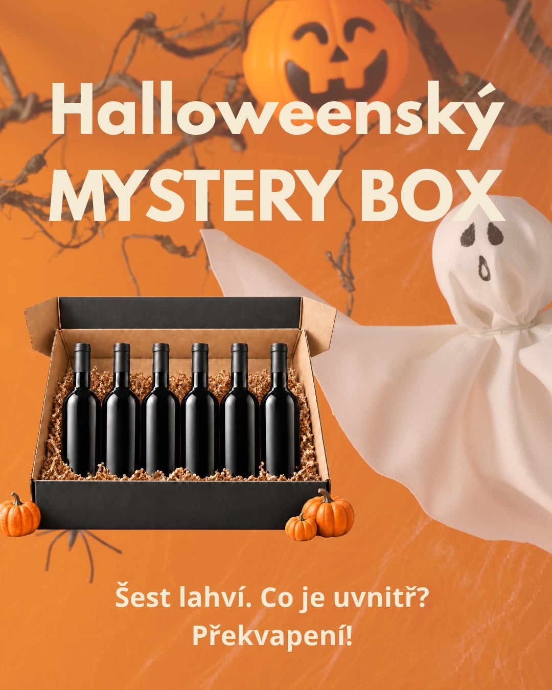 🎃 Troufnete si na šest lahví překvapení?

Náš Halloweenský MYSTERY BOX ukrývá šest vín, která pro vás vybereme my. Jaká to budou? To zjistíte až při rozbalování! 👻
Dopřejte si trochu napětí, objevte nové chutě a třeba i svého příštího favorita. Šest lahví za skvělou cenu čeká na své odhalení. 📦✨
🛒 Objednejte si svůj MYSTERY BOX a nechte se překvapit!
