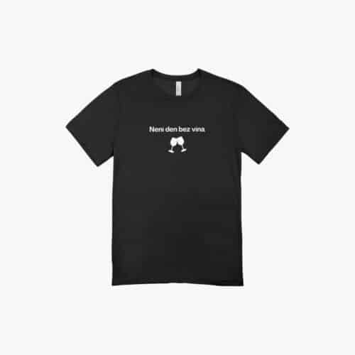 Pánské černé tričko Není den bez vína